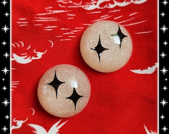 Lucite Dômes Spark - Earrings - Confetti Lucite Domes - Lucite Earrings - Spark Earrings - Sparks Jewelry - Retro Sparks - Glitter Paradise®