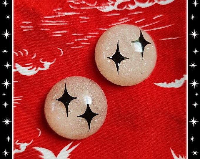 Lucite Dômes Spark - Earrings - Confetti Lucite Domes - Lucite Earrings - Spark Earrings - Sparks Jewelry - Retro Sparks - Glitter Paradise®