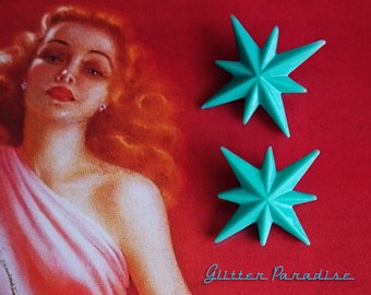 Starlite - Earrings - Retro Star - Etoiles - Motel Star - Atomic 1950s - Starlite Earrings - Mid-Century Modern Jewelry - Glitter Paradise®