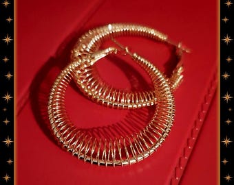 Mid-Century Modern Ressort Hoops - Earrings - Retro Spring - Vintage Inspired - Retro Jewelry - 1960s Fashion - 1950 - Glitter Paradise®