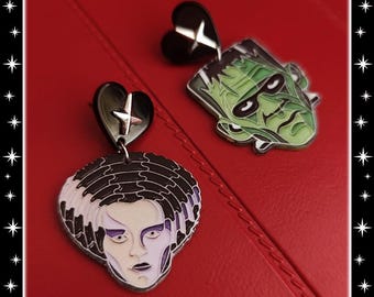 Love Your Monsters - Earrings - Classic Monsters - 1950 Vintage Classic Monsters - The Creature - Retro Classic Monsters - Glitter Paradise®