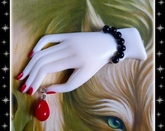 Mourning Hand Blood Drop - Brooch - Victorian Mourning Jewelry Inspired - 19th Century - Victorian Sentimental Jewelry - Glitter Paradise®