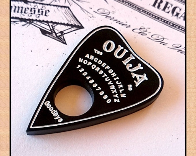 Ouija Planchette - Brooch - Ouija - Spiritualism - Medium - Psychic - Paranormal - Occult - Calling Spirit - Ghost - Glitter Paradise®