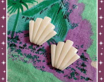 Deco Shell - Earrings - Art-Deco Earrings - 20s Inspired Earrings - Pinup Retro Jewelry - Twenties Earrings - Twenties - Glitter Paradise®