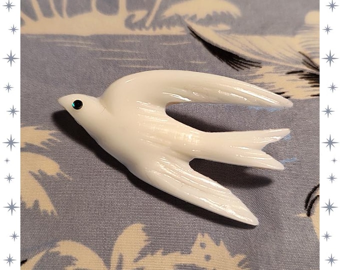 Retro Sparrow Brooch: 50s Vintage Style Bird Jewelry