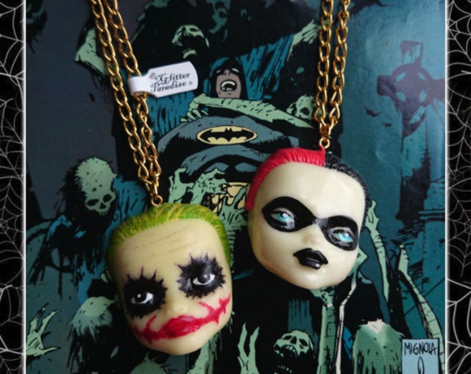 DollFace Joker - Necklace - Joker Makeup - Joker Cosplay - Comics Cosplay - Gotham Doll - Joker Makeup - Joker Lovers - Glitter Paradise®