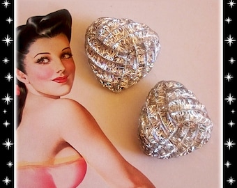 Lucite Whool Tinsel - Boucles d'Oreilles - Bijoux à Paillettes - Bijoux Retro - 1950's - Confetti Lucite - Pinup - Glitter Paradise®