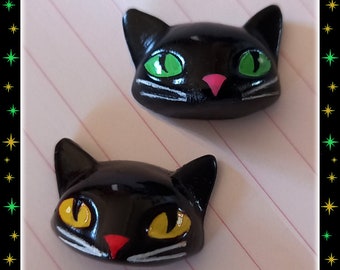 Bad Kitty - Brooch - Cat Brooch - Cat Jewelry - Black Cat Brooch - Retro Black Cat - Wicth Cat - Black Kitty - Cute Cat - Glitter Paradise®
