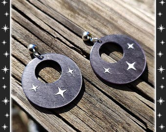 Baby Galaxy Hoops - Earrings - Hoop Earrings - Pinup Hoop Earrings - Retro Hoop Earrings - Lighweight Earrings - 1950s0 - Glitter Paradise®