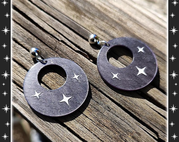 Baby Galaxy Hoops - Earrings - Hoop Earrings - Pinup Hoop Earrings - Retro Hoop Earrings - Lighweight Earrings - 1950s0 - Glitter Paradise®