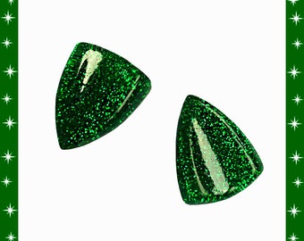 Lucite Triangle - Earrings - Glitter Triangle - Mid-Century Modern Earrings - Retro Jewelry - Vintage Inspired - Retro - Glitter Paradise®