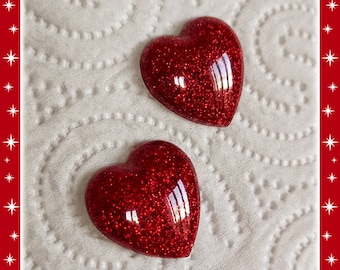 Confetti Lucite Heart - Boucles d'Oreilles - Amoureuse - Bijoux d'amour - Mid-Century Modern - Idée Cadeau St Valentin - Glitter Paradise®