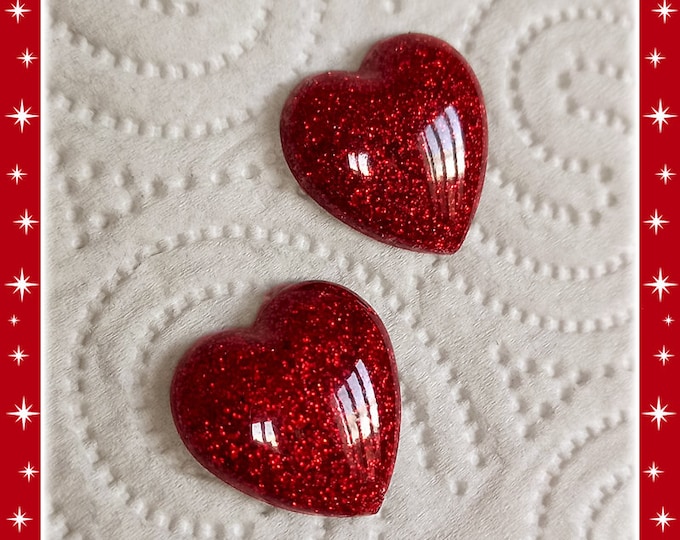 Confetti Lucite Heart - Boucles d'Oreilles - Amoureuse - Bijoux d'amour - Mid-Century Modern - Idée Cadeau St Valentin - Glitter Paradise®