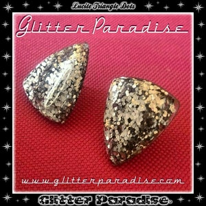 Lucite Triangle Dots - Ohrringe - Vintage Inspiriert - Retro Ohrringe - 50er Schmuck - Mid-Century Modern - Konfetti Lucite - Glitter Paradise®