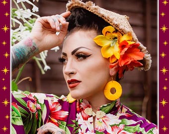 Giant Pineapple Hoops - Earrings - Pineapple Earrings - Pineapple Jewelry - Pineapple Hoops Earrings - Fruit Earrings - Glitter Paradise®