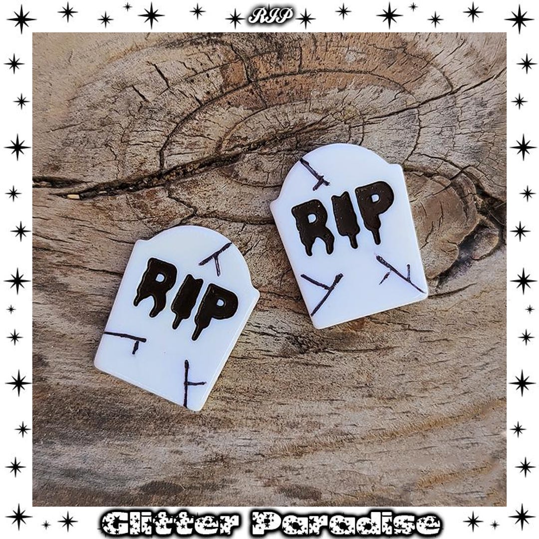 Heavy Earring Rip RIP - Earrings - Gothic Earrings - Gothic Jewelry - Tombstone Earrings ...