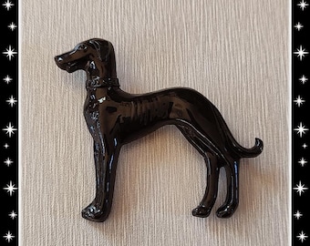 Chester The Pointer - Brooch - Racing Greyhound - Pointer Dog - Fakelite - Dog Brooch - 50s Novelty Brooch - Mid-Century - Glitter Paradise®