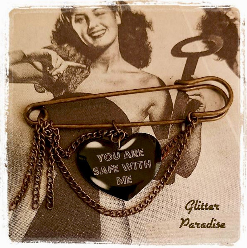 Safety Pin Pin You Are Safe With Me Peace United All Etsy