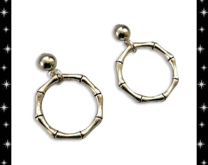 Marilyn Hoops Bamboo - Earrings - Bamboo Jewelry - Bamboo Loop - Bamboo Hoops - Retro Hoops - Hoops & Domes Earrings - Glitter Paradise®