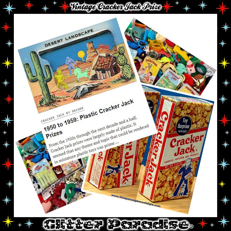 Original Vintage 1950's Cracker Jack Cowboy - Necklace - Cracker Jack's  Prize - 50s Novelty Charms - Mid Century Modern - Glitter Paradise®