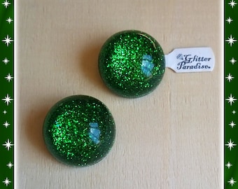 Lucite Big Dômes - Earrings - Confetti Lucite - Glitter Dômes - Retro Earrings - Mid-Century Jewelry - Vintage Inspired - Glitter Paradise®