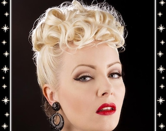 Lucite Hoops & Dômes - Earrings - Confetti Lucite - Hoops Earrings - Glitter Hoops - Retro Hoops - Pinup Hoops - 1950 - Glitter Paradise®