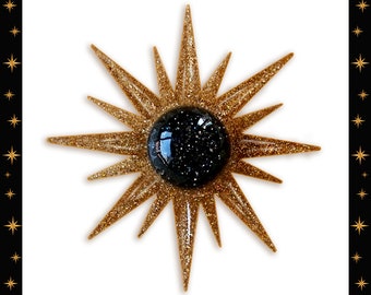 Mid-Century Modern Sunburst - Broche - Mid-Century Modern - Broche Soleil - 1950 - Miroir de Sorcière - Glitter Paradise®