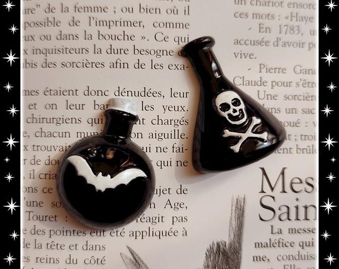 Poison Bottles - Brooch - Poison Jewelry - Poison Brooch - Witch Poison Bottle - Magic Potion - Poison Bottle Earrings - Glitter Paradise®