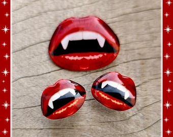 Vampire Kiss - Set - Vamp - Gothic Jewelry - Gothic Vampire - Vampire Jewelry - 50s Retro Horror Jewelry - Ghoul Jewelry - Glitter Paradise®