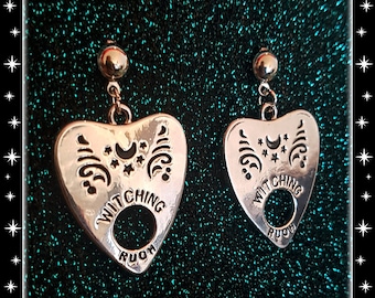 Ouija Planchette - Boucles d'Oreilles - Ouija - Spiritualism - Psychique - Paranormal - Occulte - Esprit - Fantôme - Glitter Paradise®