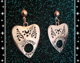 Ouija Planchette - Boucles d'Oreilles - Ouija - Spiritualismus - Psyche - Paranormal - Okkulte - Esprit - Fantôme - Glitter Paradise®