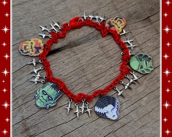 Love Your Lil Monsters - Necklace - Classic Monsters - The Bride - Vintage Classic Monsters - 50s Retro Classic Monsters - Glitter Paradise®