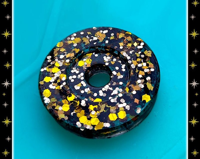 Midnight Groove - Vinyl Adapter - 45 RPM Record Adapter - Retro Vinyl Stabilizer - Vinyl Puck Holder - DJ Vinyl Adapter - Glitter Paradise®