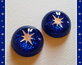 Lucite Dômes Starlite Dust - Earrings - Confetti Lucite - Glitter Dômes Earrings - Retro Motel Star - Vintage Inspired - Glitter Paradise®