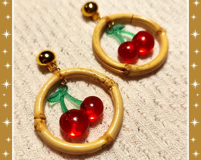 Bamboo Hoops and Pineapple - Earrings - Bamboo Earrings - Bamboo Hoops - Bamboo Pineapple Earrings - Pineapple Jewelry - Glitter Paradise®