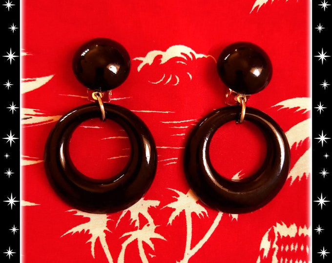 Baby Hoops & Dômes Plain - Earrings - Hoops Earrings - Retro Hoops - Pinup - 1950s - Fakelite - Marilyn Hoops - Pin-Up - Glitter Paradise®