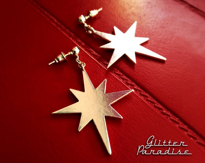 Northern Star - Boucles d'Oreilles - Etoile Retro - Mid-Century Modern - Motel Star -  Bijoux Starlite - Bijoux Rétro - Glitter Paradise®