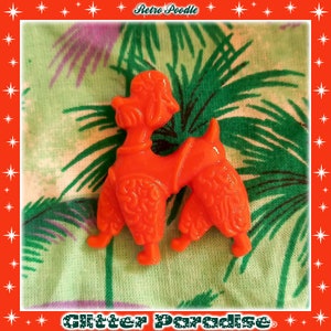 Retro Poodle Brooch: 50s Style Replica - Handmade in France