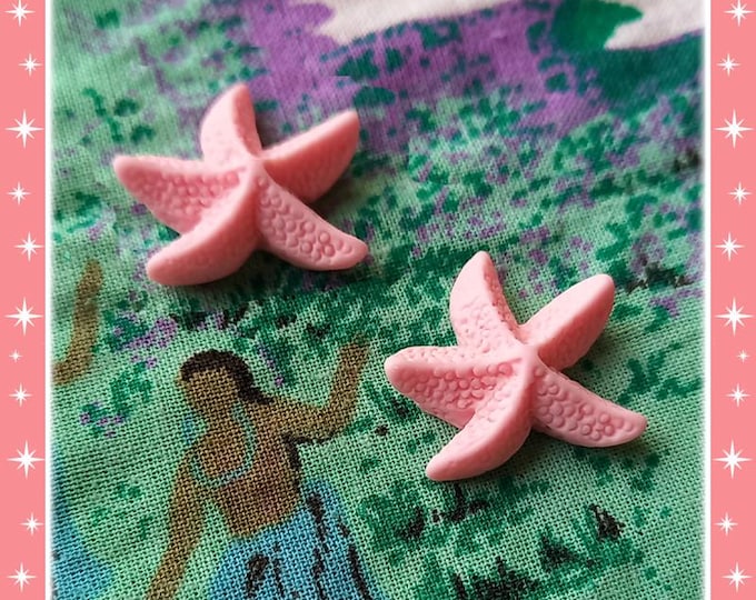 Starlette of the Sea - Earrings - Starfish Earrings - Starfish Jewelry - Mermaid Earrings - Retro Pinup Mermaid Jewelry - Glitter Paradise®