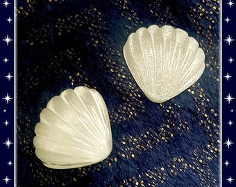 Mother Of Shell - Boucles d'oreilles - Bijoux de Sirène - Bijoux Coquillage Blanc Nacré - Boucles d'Oreilles Coquillages - Glitter Paradise®