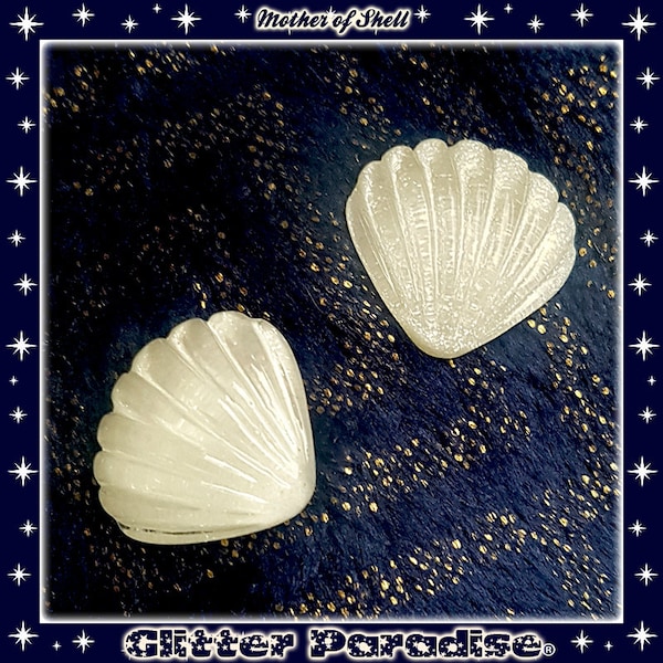 Mother Of Shell - Boucles d'oreilles - Bijoux de Sirène - Bijoux Coquillage Blanc Nacré - Boucles d'Oreilles Coquillages - Glitter Paradise®