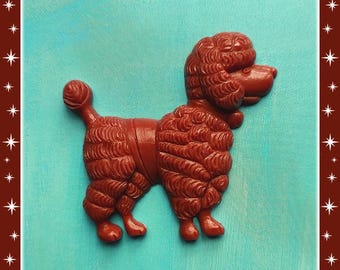 Carved Poodle - Broche - Poodle - Poodle Brooch - Poodle Jewelry - Retro Poodle Brooch - 1950s Poodle - Vintage Poodle -  Glitter Paradise®