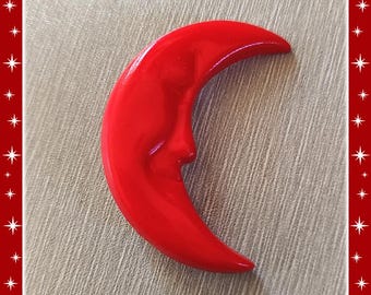 Smiley Luna - Brooch - Moon Brooch - Moon Jewelry - With Brooch - Witch Jewelry - Wicca Jewelry - Wicca Moon Jewelry - Glitter Paradise®