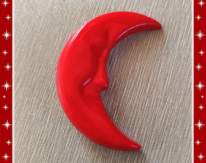 Smiley Luna - Brooch - Moon Brooch - Moon Jewelry - With Brooch - Witch Jewelry - Wicca Jewelry - Wicca Moon Jewelry - Glitter Paradise®