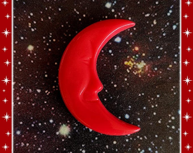 Smiley Luna - Brooch - Moon Brooch - Moon Jewelry - With Brooch - Witch Jewelry - Wicca Jewelry - Wicca Moon Jewelry - Glitter Paradise®