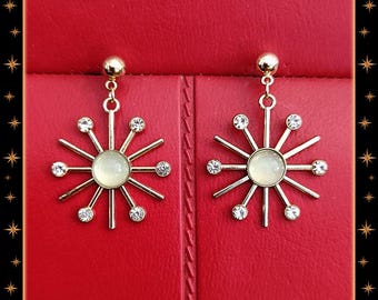 Nova Sunburst  - Earrings - Mid-Century Modern - Starburst Earrings - 1950s San Franciscan Jewelry - Sunburst Earrings - Glitter Paradise®