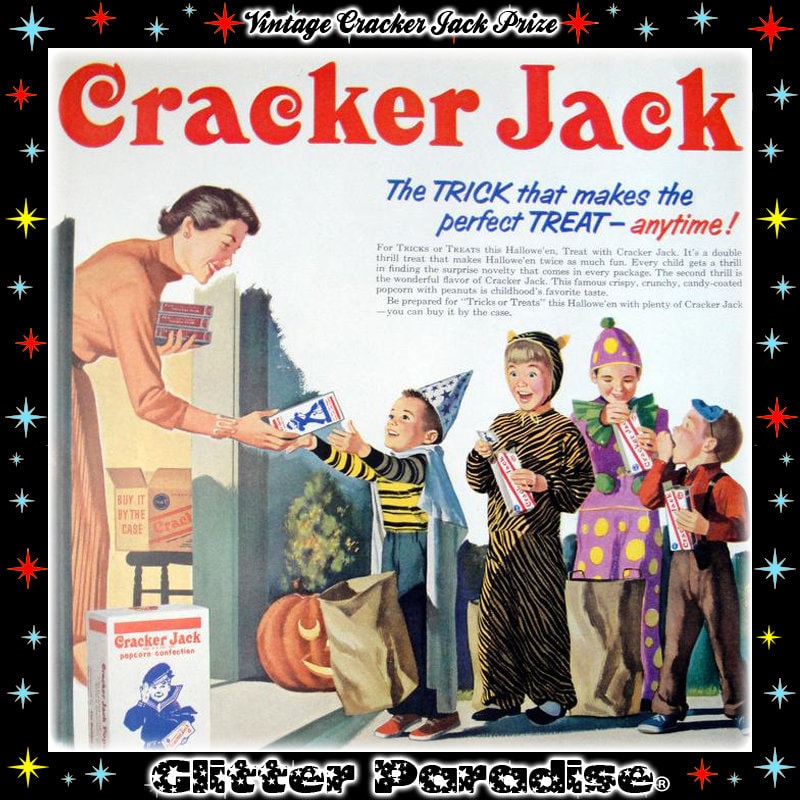 Original Vintage 1950's Cracker Jack Cowboy Necklace Cracker Jack's