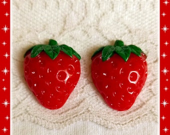 Charlotte's Strawberry - Earrings - Strawberry Earrings - Strawberry Fashion - Strawberry Jewelry - Cute Strawberry - Glitter Paradise®