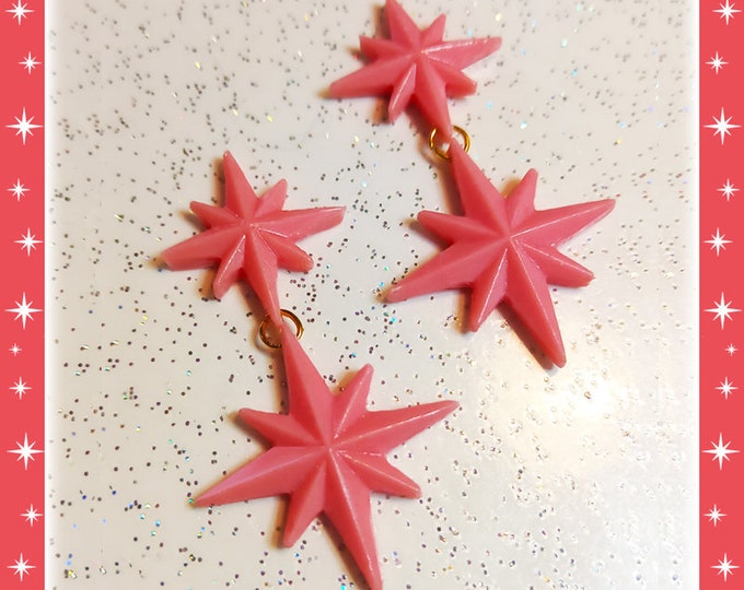 Double Starlite - Earrings - Starlite Jewelry - Retro Starlite - Retro Star - Star Earrings - Mid-Century Modern Jewelry - Glitter Paradise®