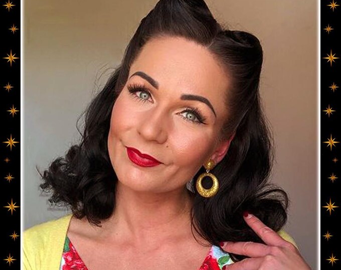 Confetti Lucite Hoops & Dômes - Earrings - Confetti Lucite Hoops - Hoops Earrings - Glitter Hoops - Retro - Pinup - 50s - Glitter Paradise®